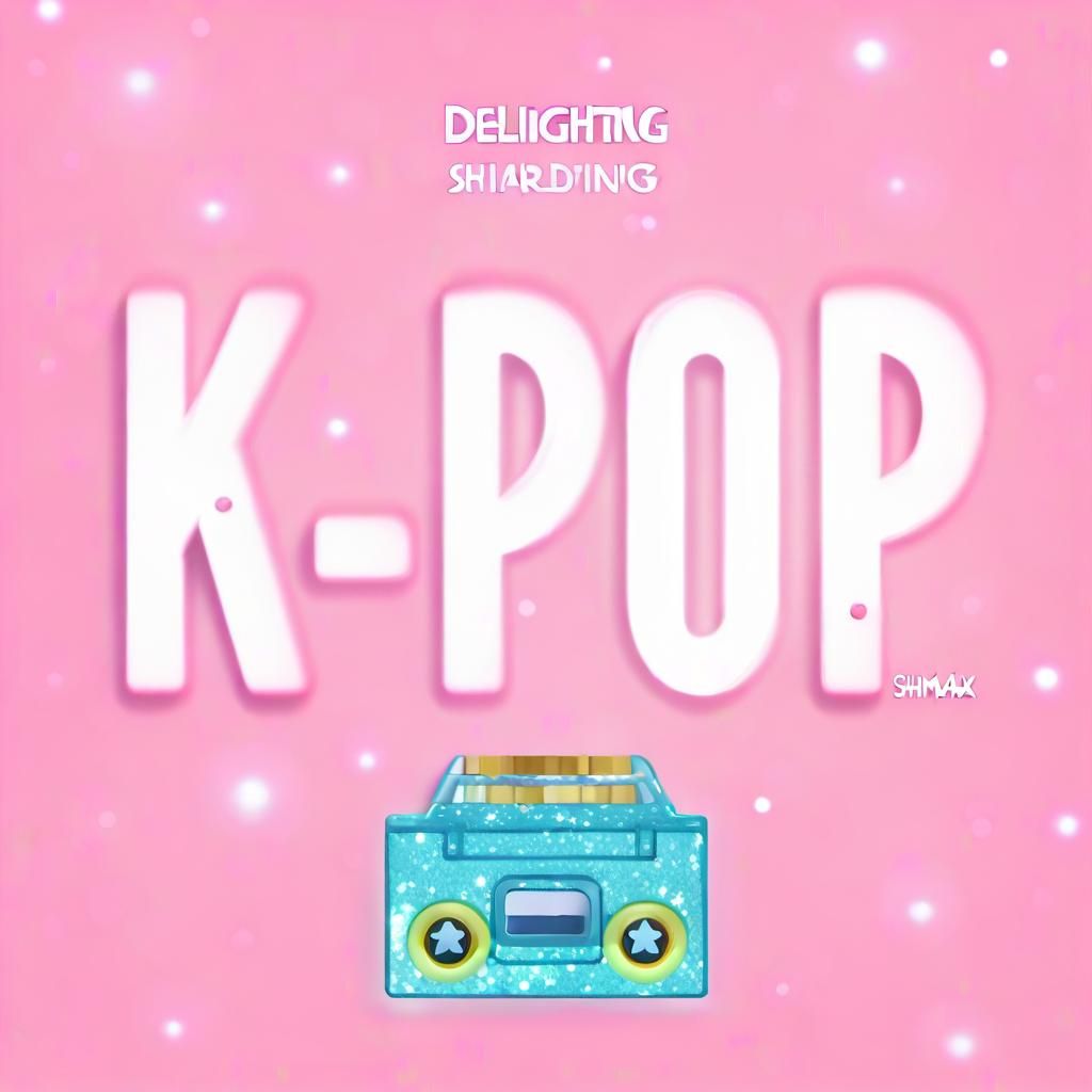 K-Pop Glittering Shimmering Pixel Art in 3D