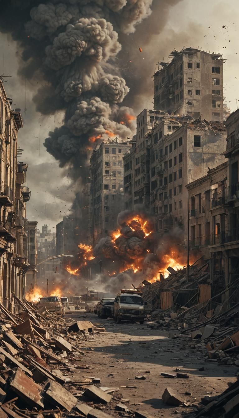 Dramatic Wars Unfold in Ravaged Cityscape