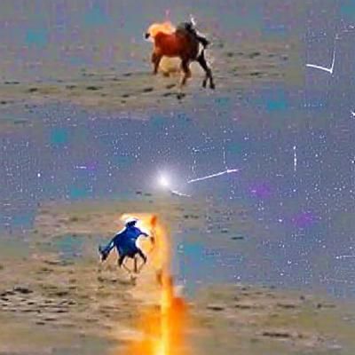 Miniature Horse and Cowboy Meteor Ride