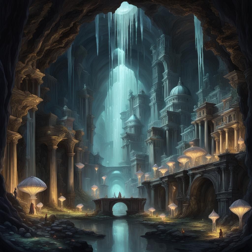 Palladian City in Underground Crystal Cave