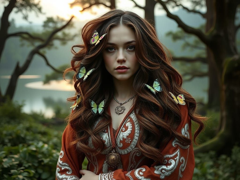 Norse Celtic Goddess in Hyper Realistic Hyper Detailed Style