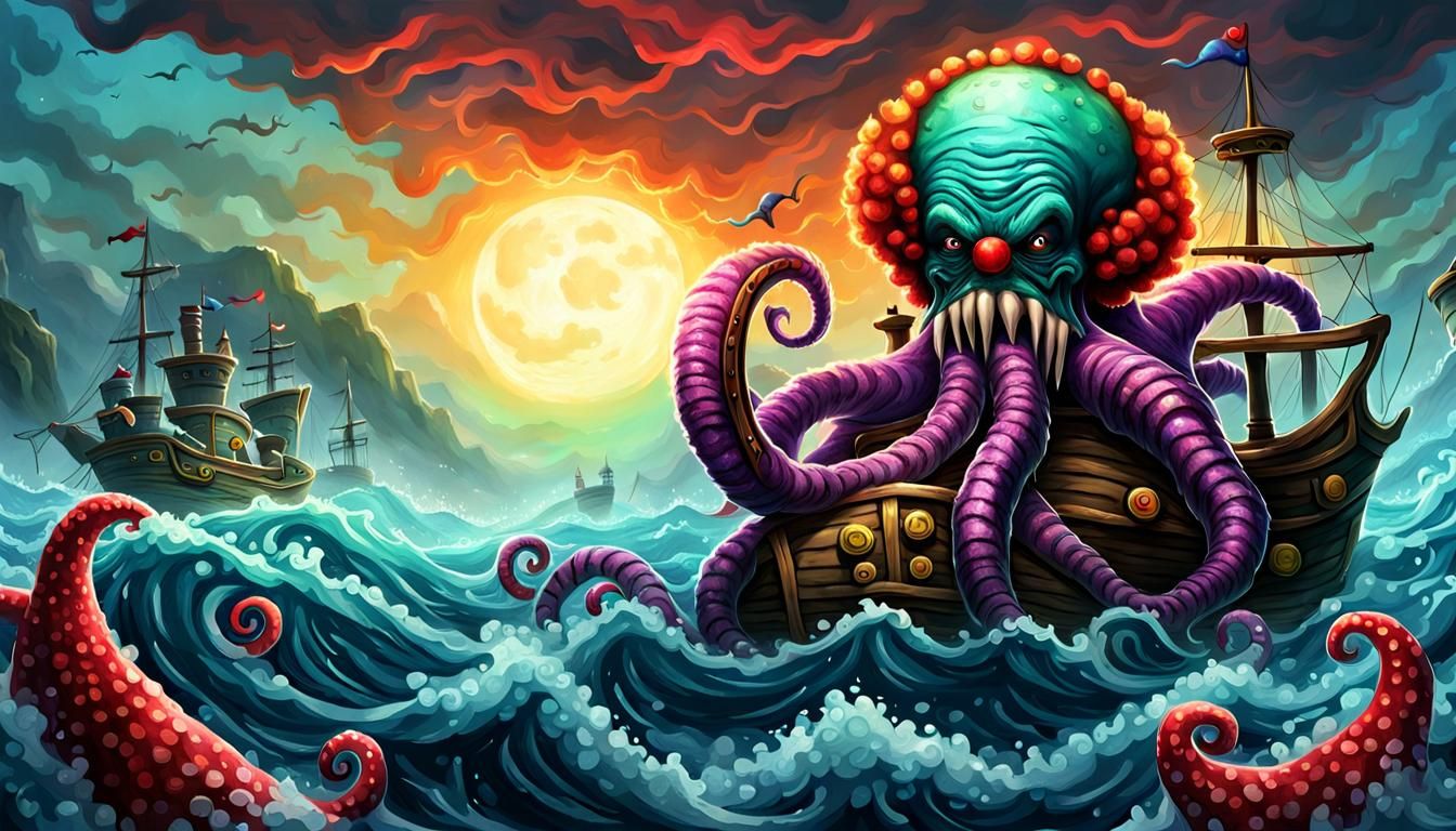 Clownish Kraken Emerges from the Deep