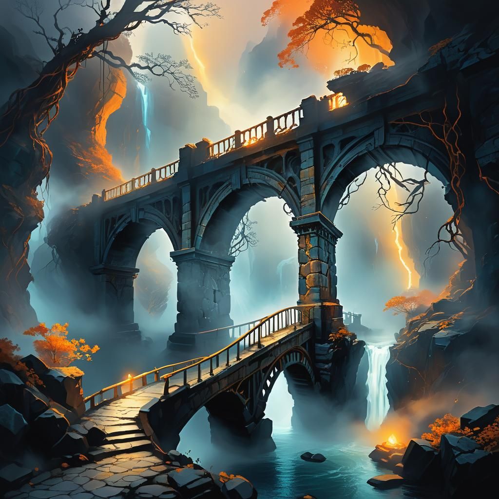 Majestic Bridge to an Invisible Wall in Unreal Engine