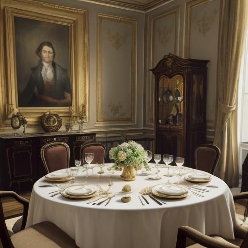 Refined Rabbit in Expressionist Oil Painting Style