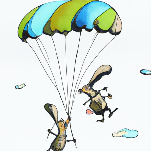 Rabbit Paratroopers: An AI Generated Image