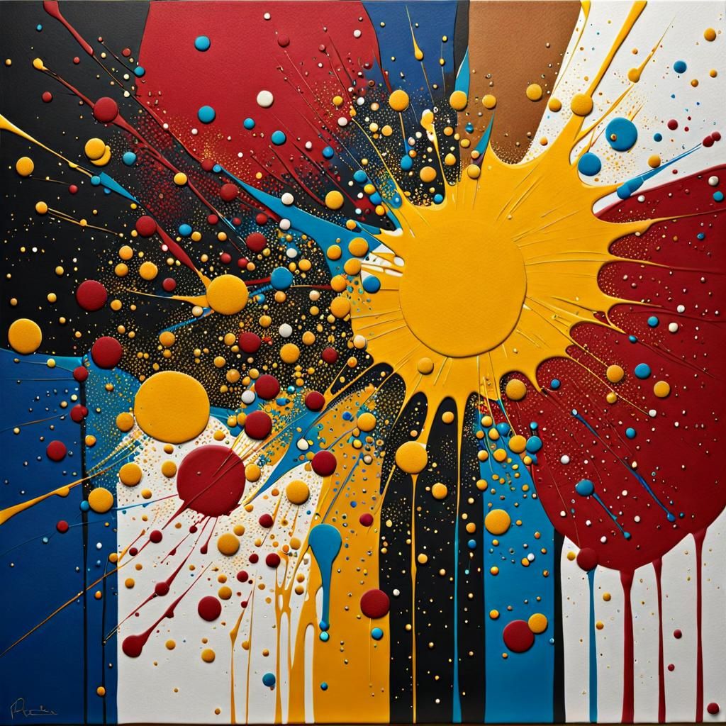 Splatter painting inspired by Picasso