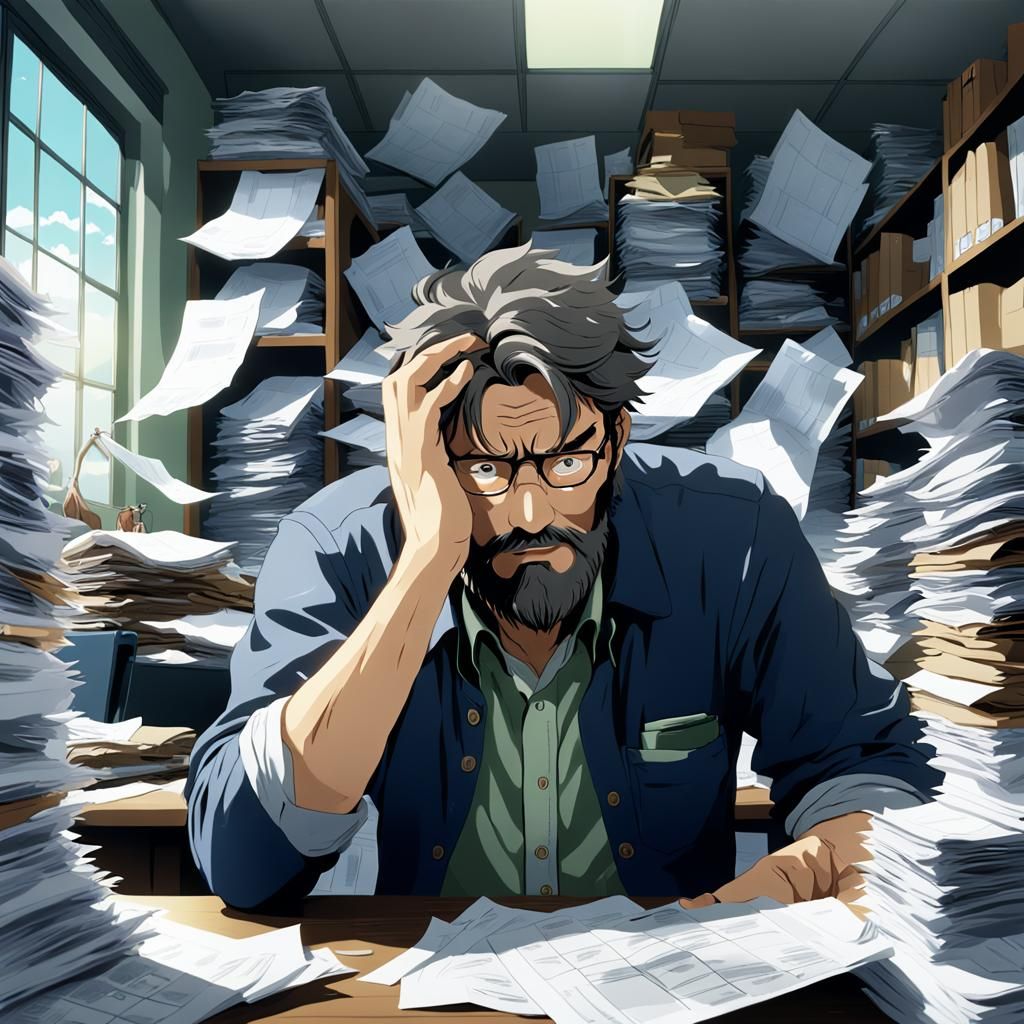 Stressed Geologist: Studio Ghibli Anime Illustration