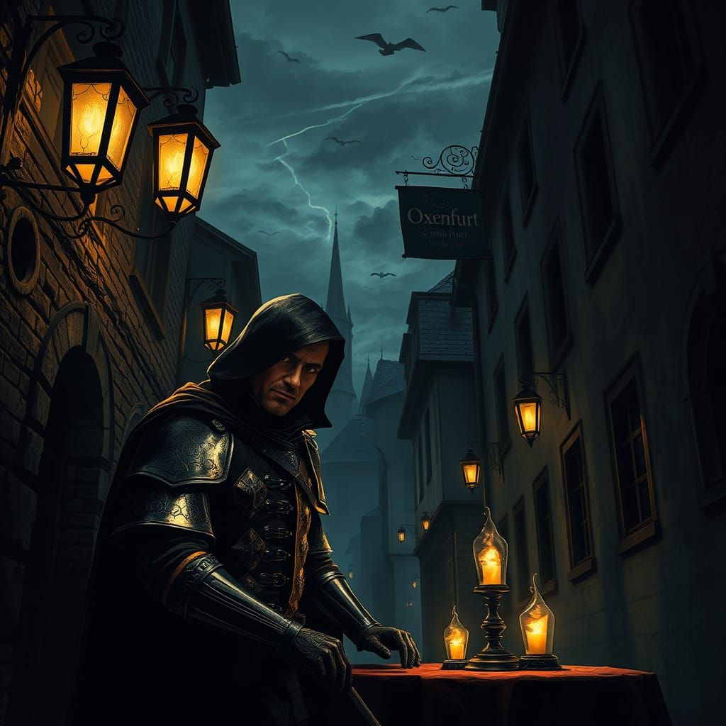 Mysterious Alleyway of Oxenfurt in a Haunting Atmosphere