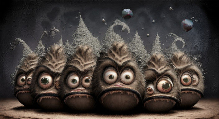 Grimdark Tribble Hunter in Moody Surreal Dimension