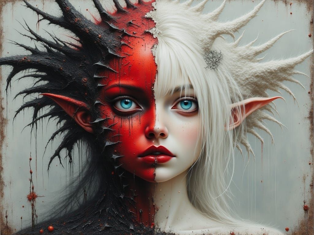 Manhwa Double Exposure: Angel and Demon Portrait