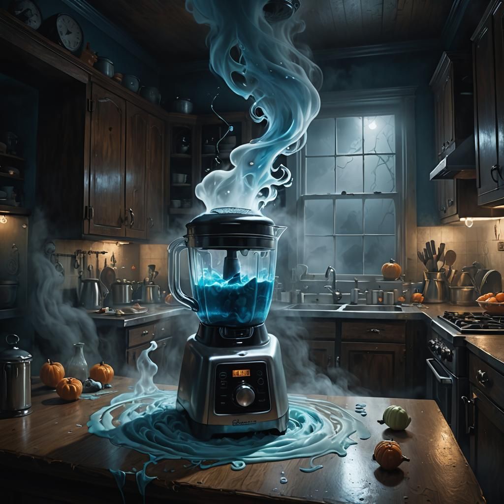 Eerie Spirits Swirling Around Kitchen Blender