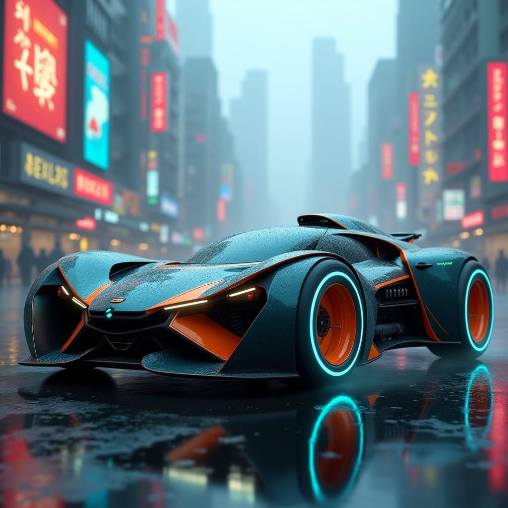 Futuristic Aerius Vehicle: Cyberpunk-Inspired Hypercar Buggy...