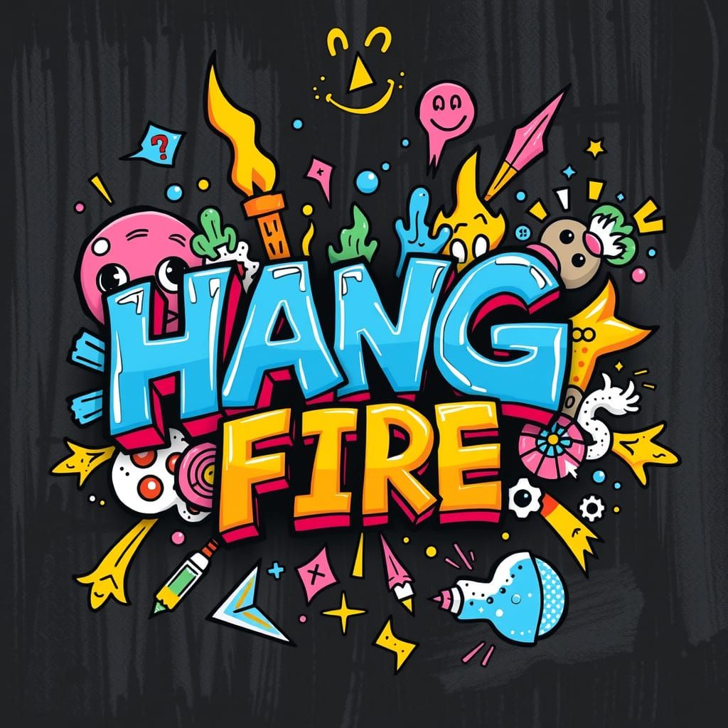 Vibrant Graffiti Art with Melting Wax Texture and Whimsical ...