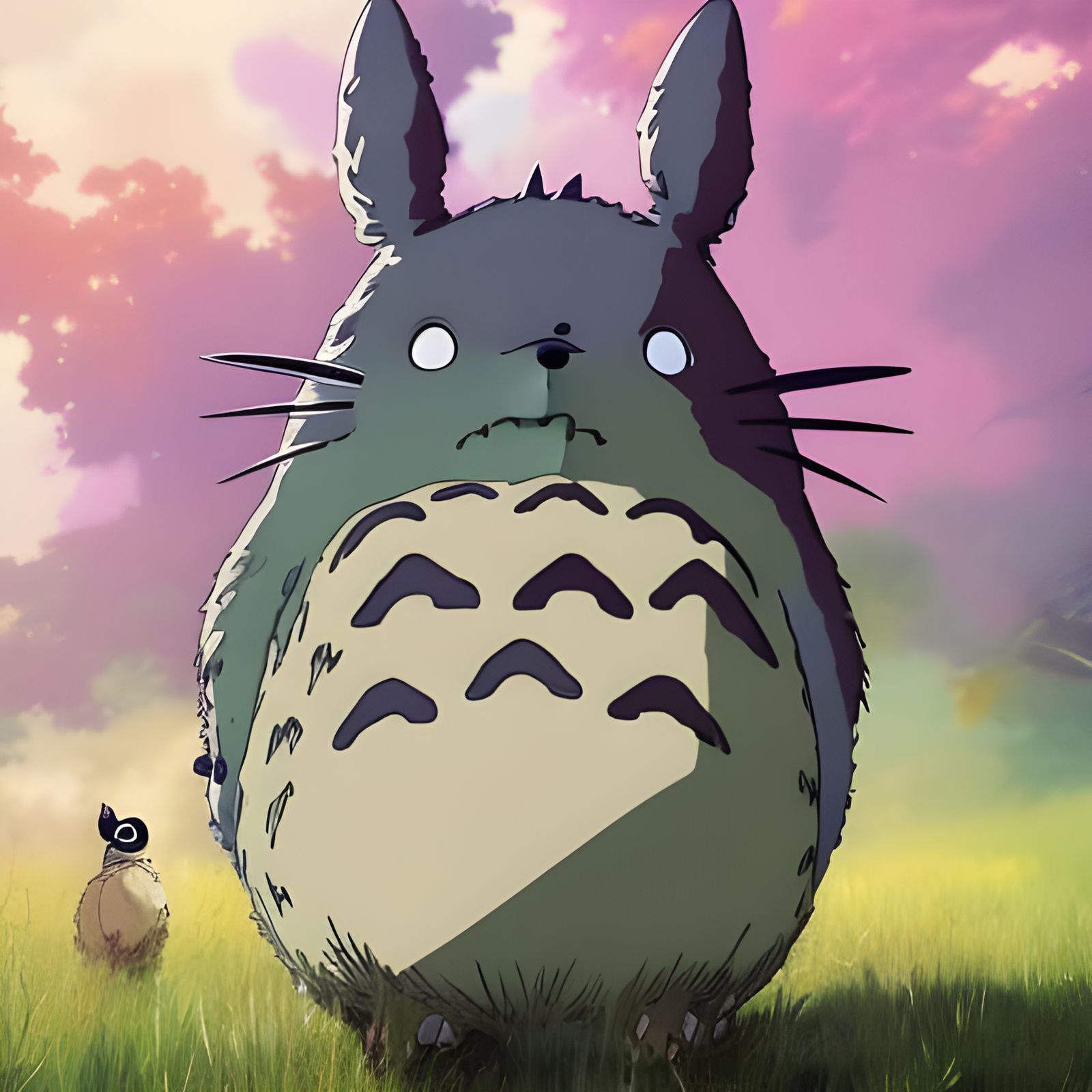 My Neighbor Totoro Fan Art in Art Nouveau Style