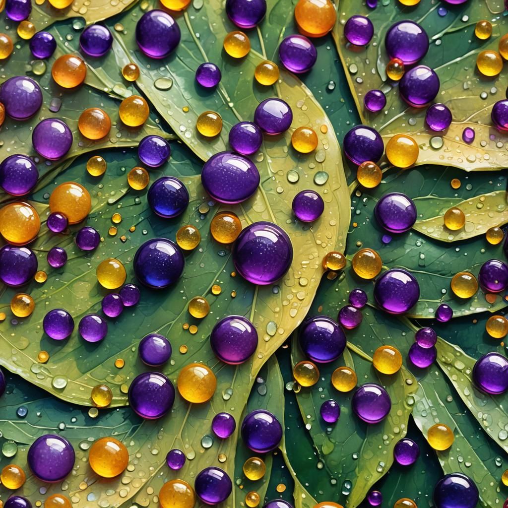 Medications on Leaf in Abstract Watercolor Style