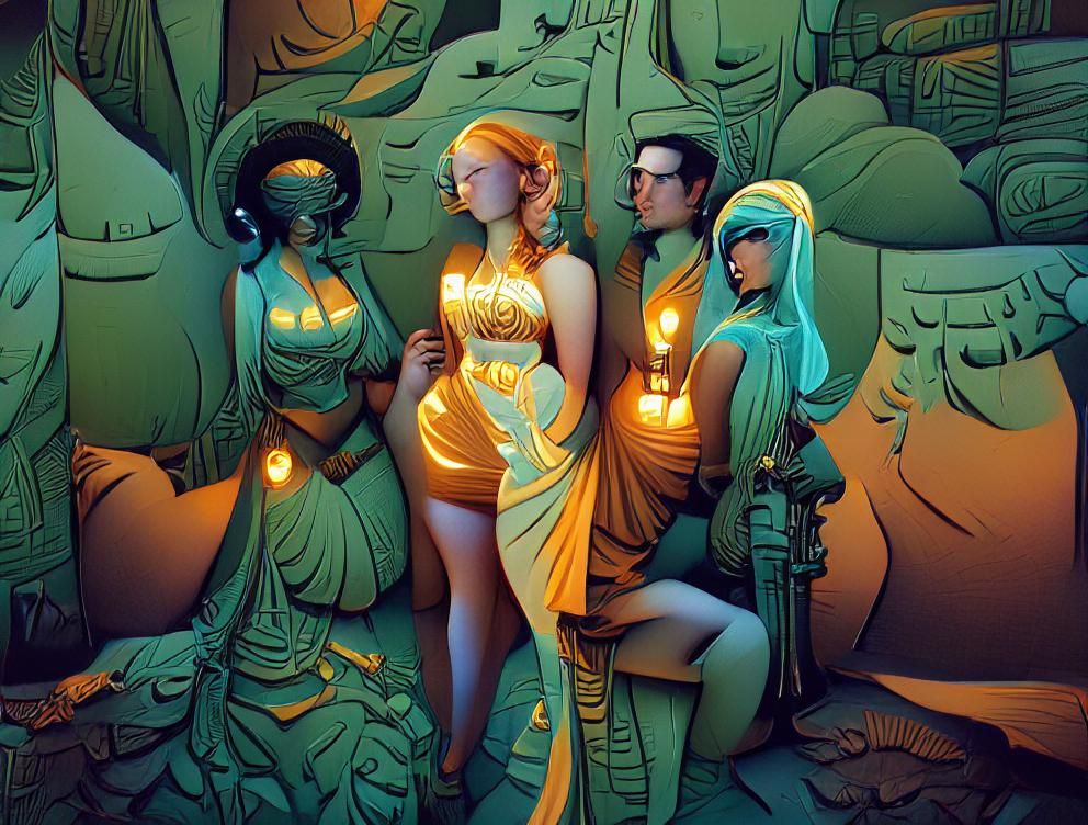Goddesses Photoshoot in Artstation Style