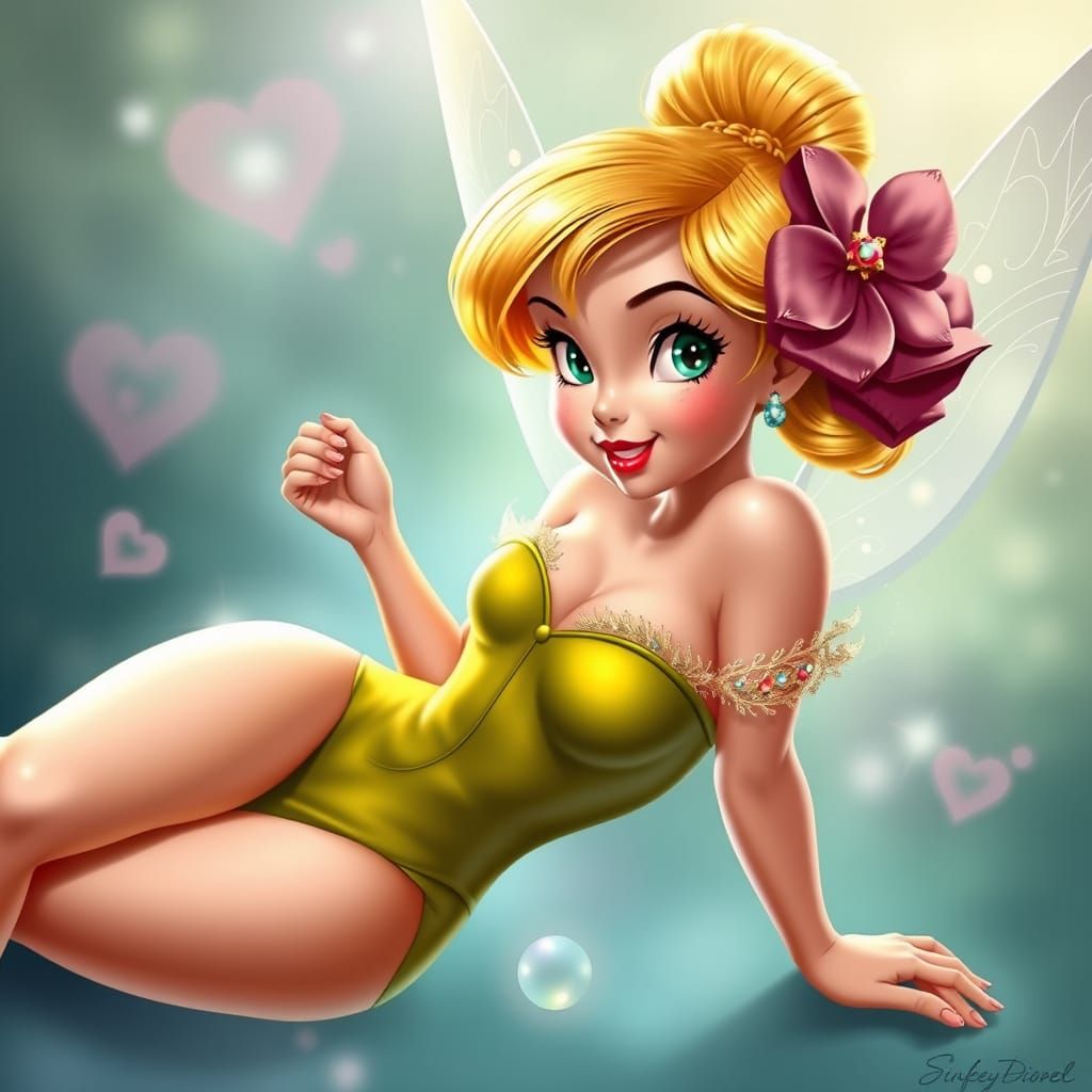 Hyperrealistic Disney Princess Pin-Up Art