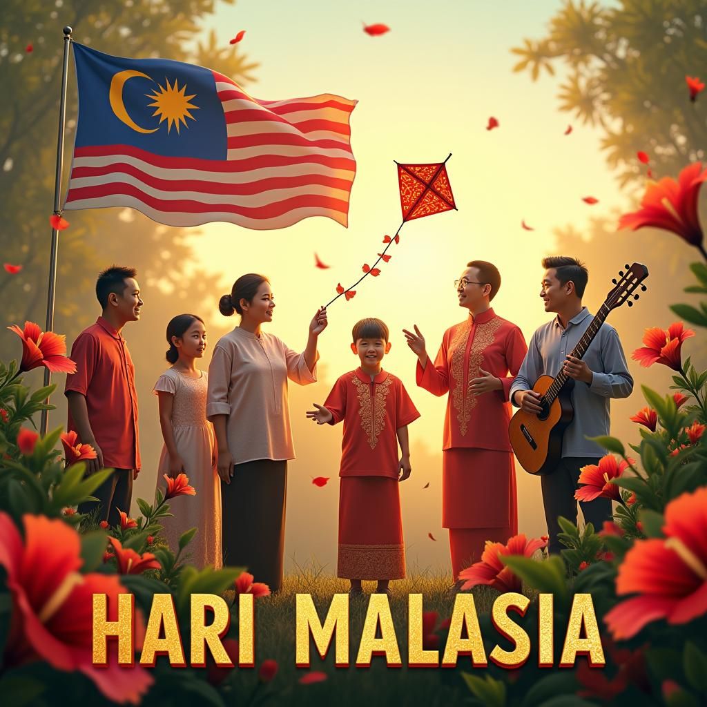 Malaysian Cultural Celebration: A Vibrant Postcard Image