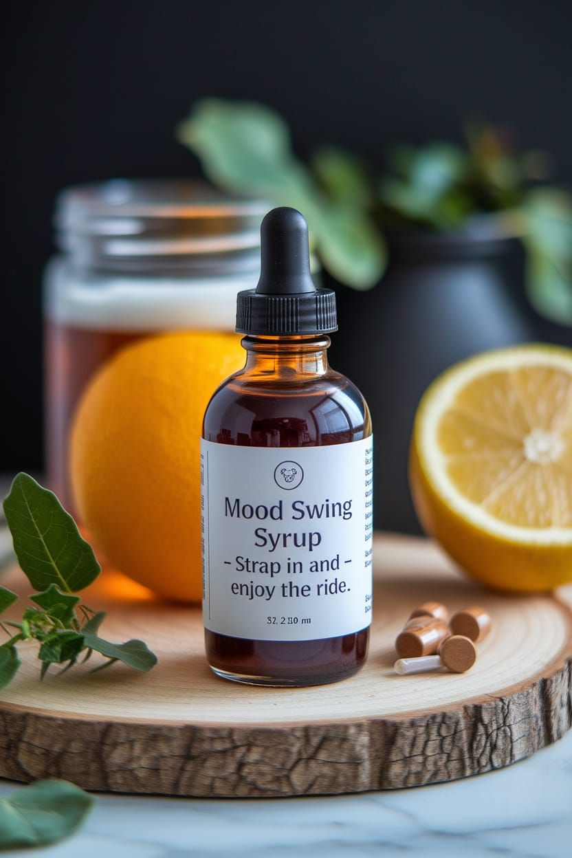 Whimsical Potion Bottle with Mysterious Label