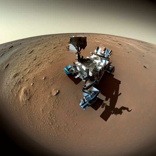 First Human Landing on Mars: Epic Digital Painting