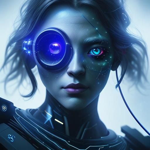 Cosmic Cyclops Portrait in Starlight Electroluminescence