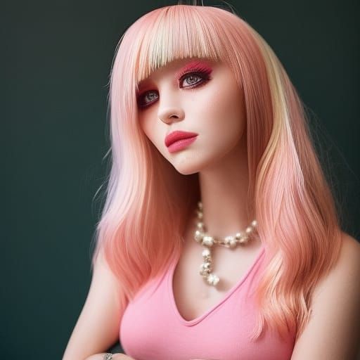 Hypermaximalist Portrait of Woman with Tattoos