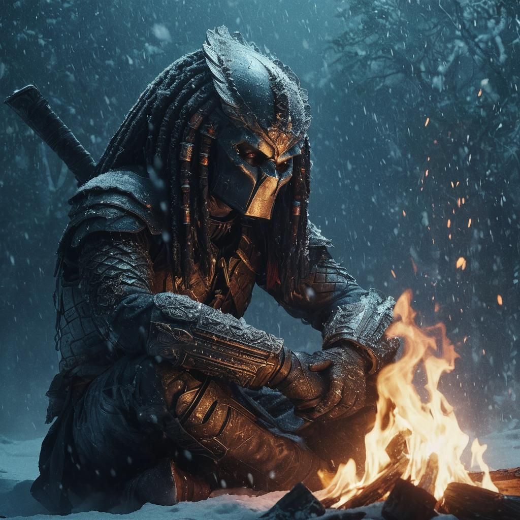 Bearded Man on the Moon in Sunlight