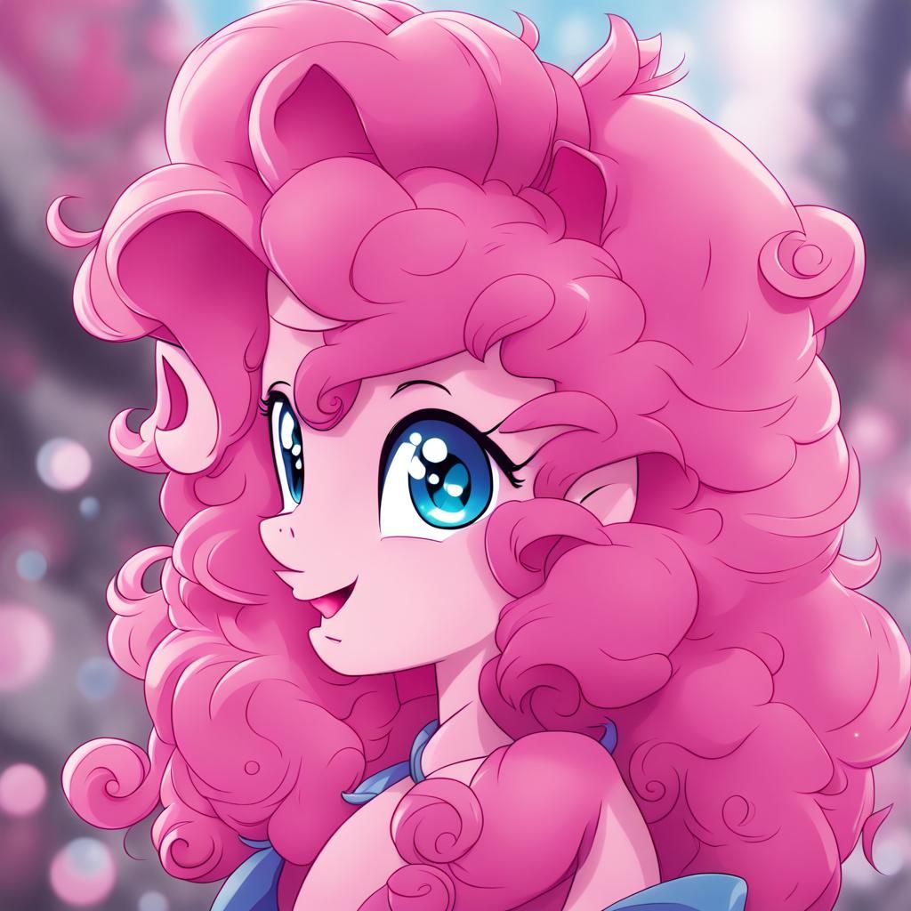 Pinkie Pie in Anime Style