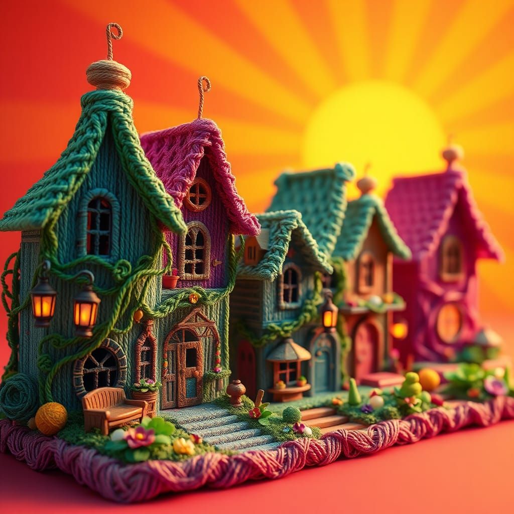 Enchanting String Village Inspired by Pixar and Disney