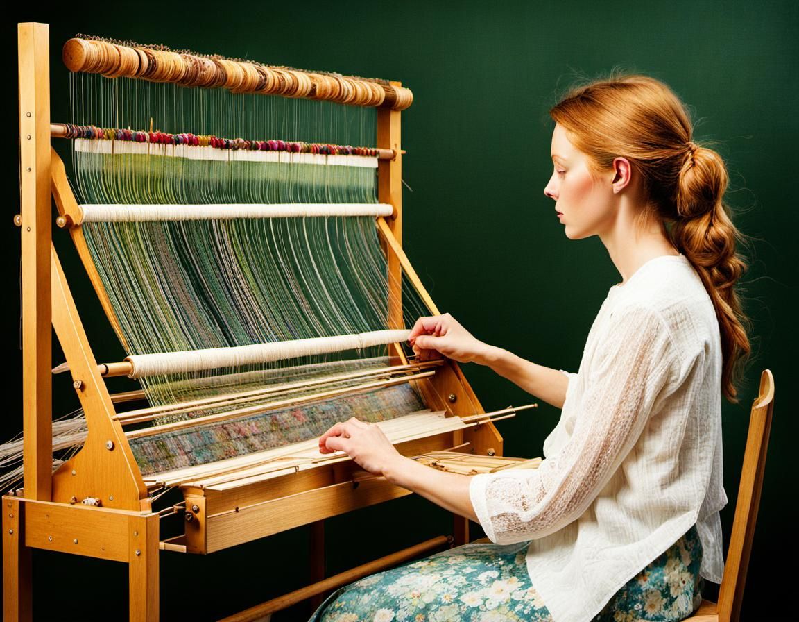 The Weaver's Ethereal Tapestry in Dreamlike Splendor