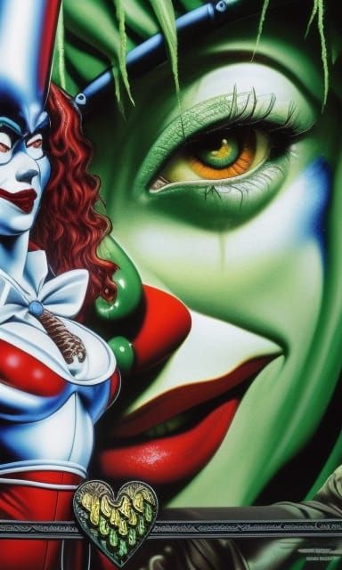 Clown Fusion: A Hyperrealistic Biomechanical Portrait