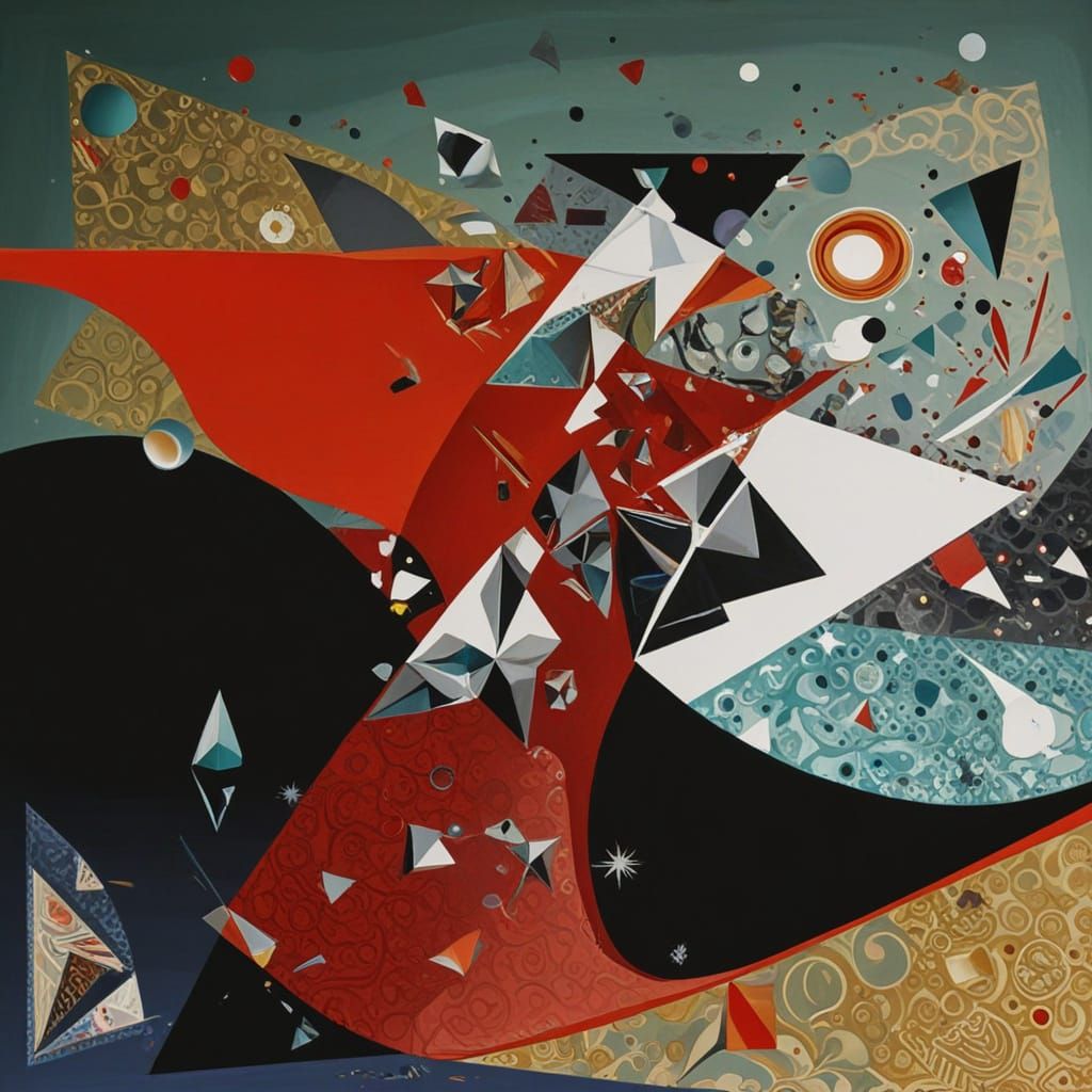 Abstract Pinball Machine as Fractal Cubist Masterpiece