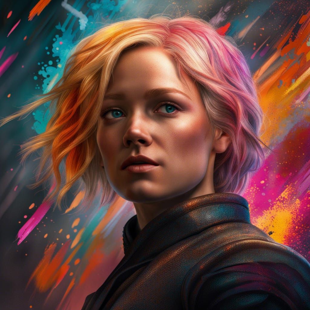 Haymitch and Effie's Daughter: Hyperrealistic Concept Art