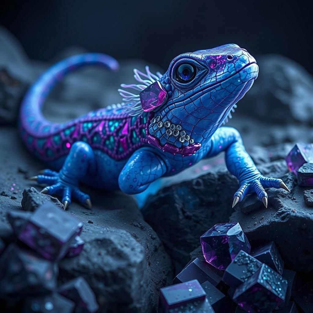 Epic Salamander Composed of Apatite Quartz