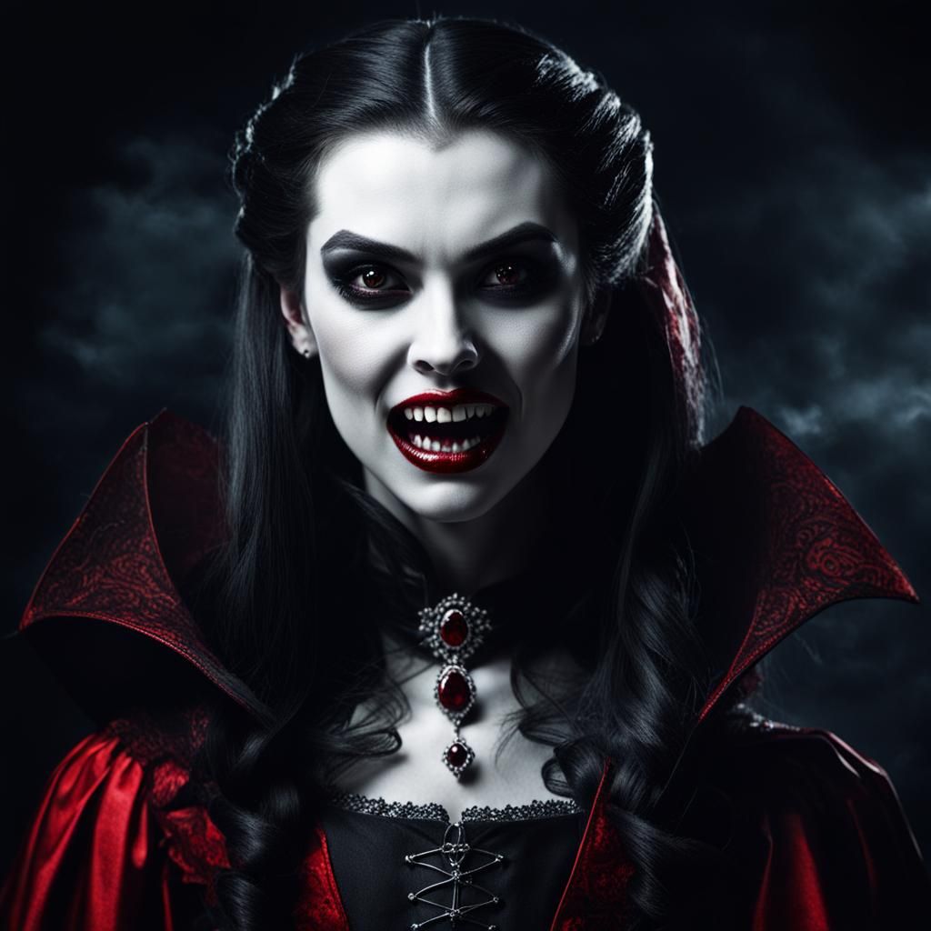 Classic Vampire Woman Portrait