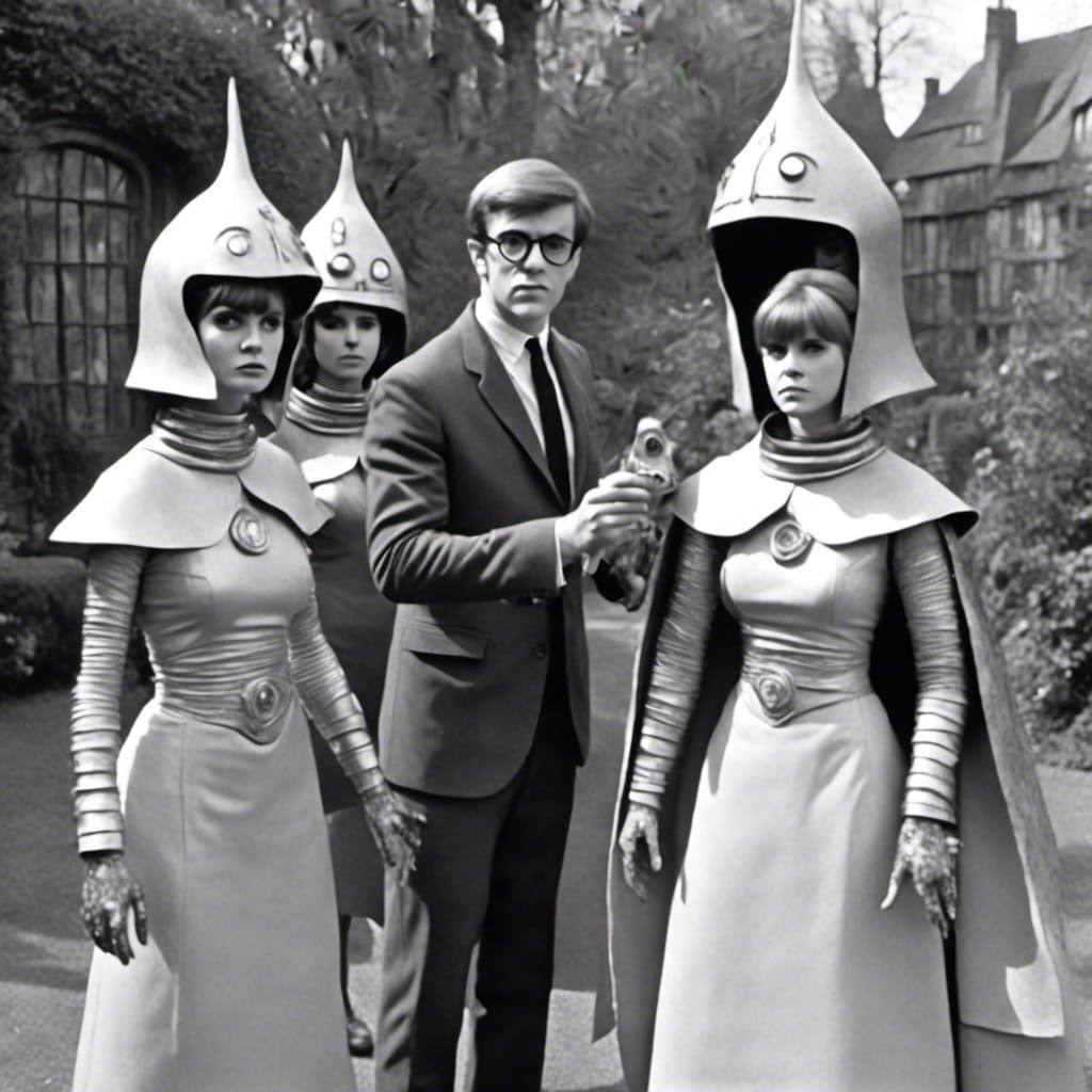 Retro Sci-Fi Still in 1960s Film Style