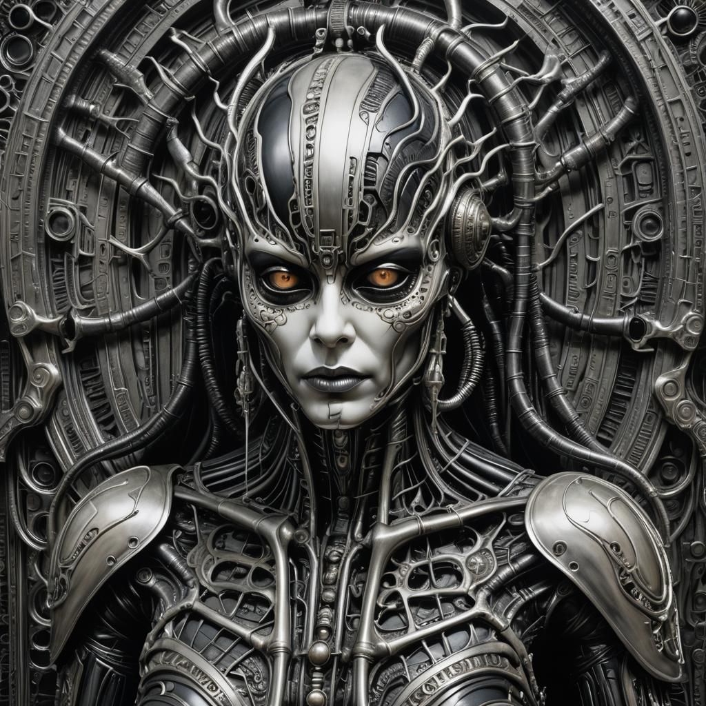 Inspired by 'Li I' painted by H.R. Giger