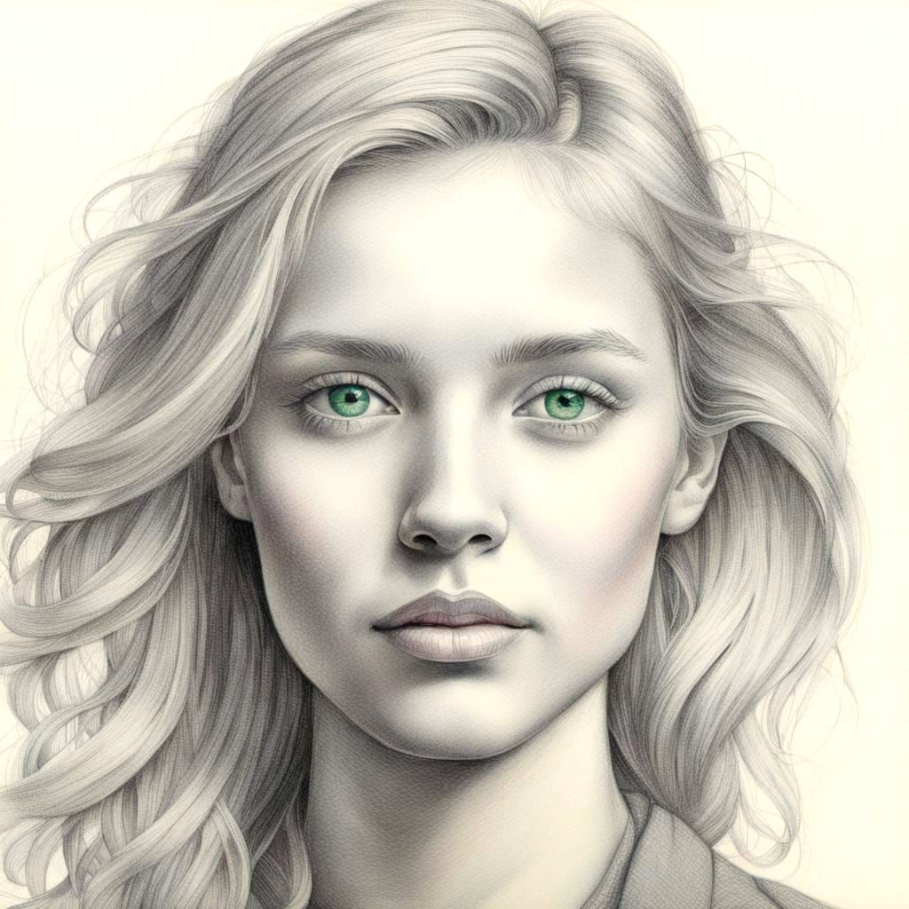 Beautiful Blonde Woman in Soft Pastel Hues