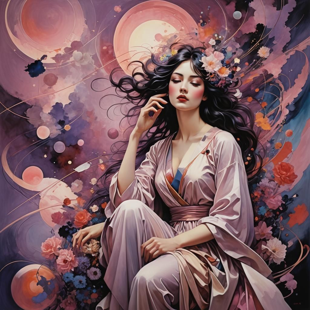 Psychedelic Lucid Dream in Futurism Style