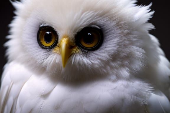 the cutest baby albino owl ever made