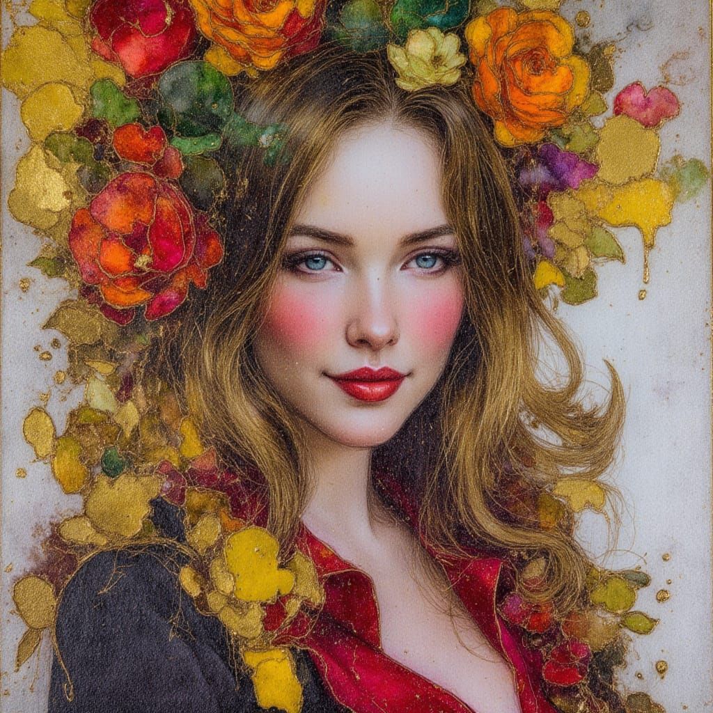 Mystical Figures in Earthy, Scratchy Style