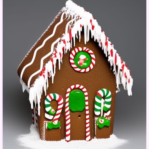 Festive Gingerbread House Generated by AI