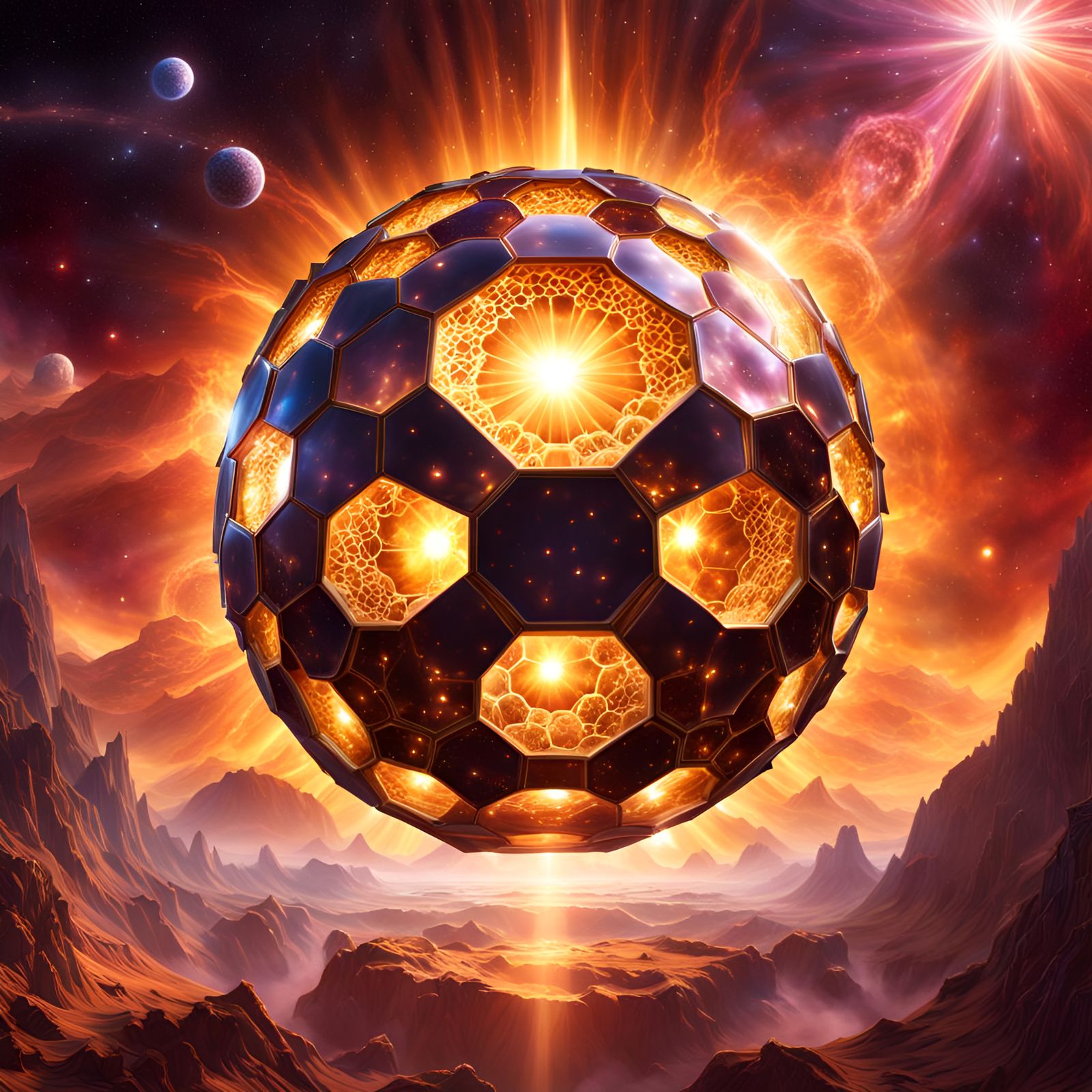 Dyson Sphere Star: Ethereal Sci-Fi Concept Art