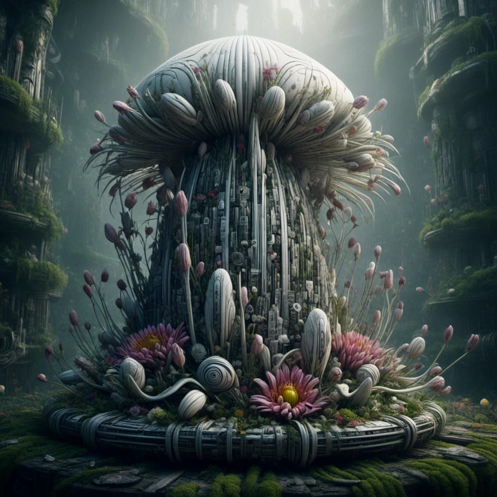 Cyberpunk Frog in Bloomopolis, Deus Ex Machina Style