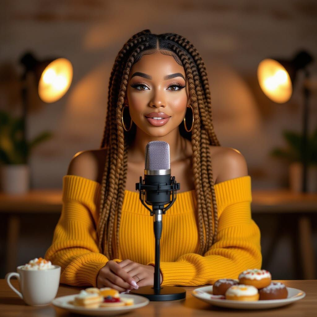 Talia Tate ASMR Influencer Whispering into Microphone