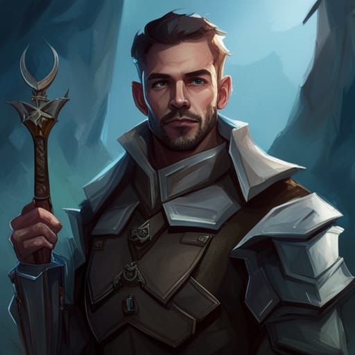 Ranger with Frost Drake: Hyperdetailed Fantasy Portrait