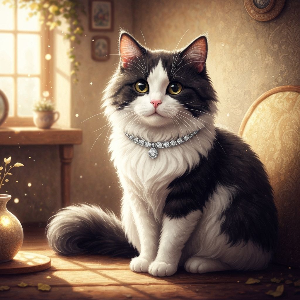 Dreamy Cat Portrait in Beatrix Potter Style
