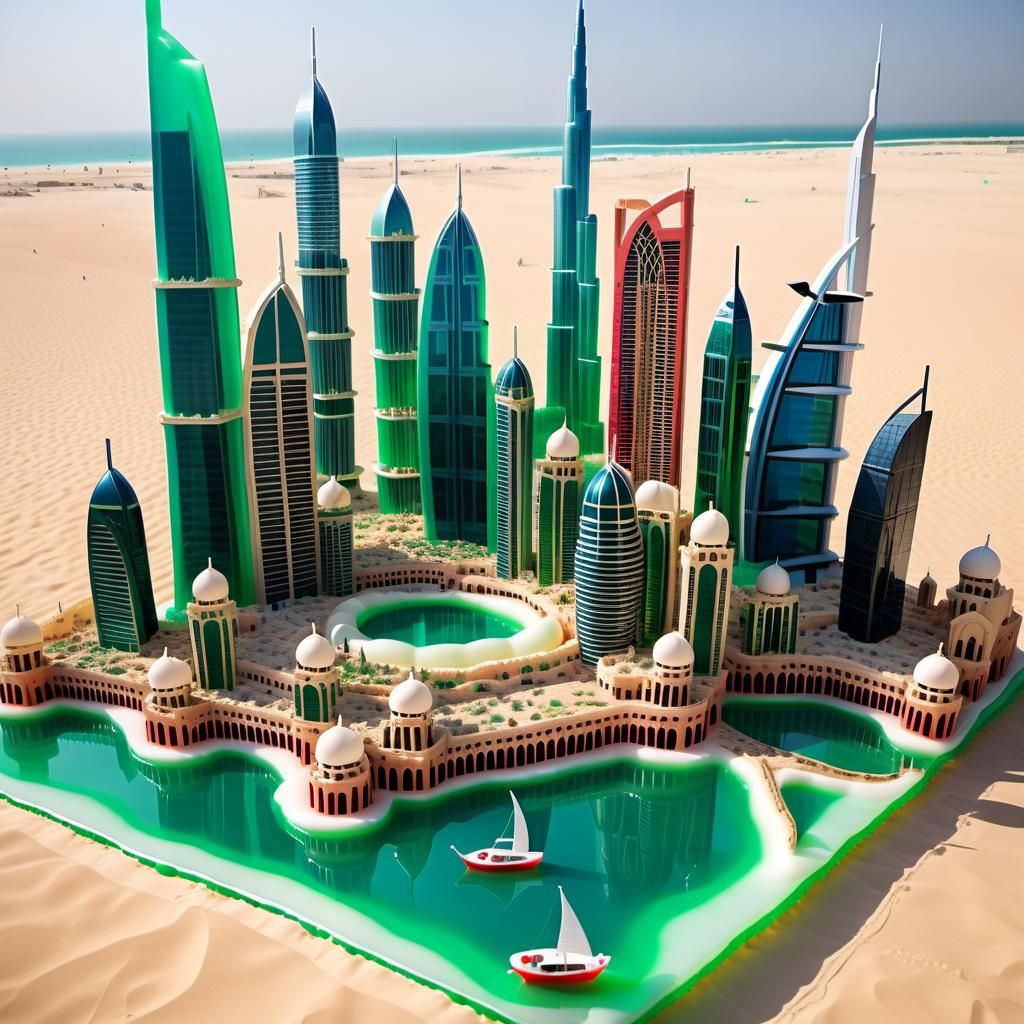 Giant Jello Dubai: A Wobbly 3D Replica
