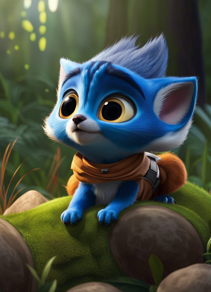 Adorable Baby Ahsoka in Pixar Disney Style