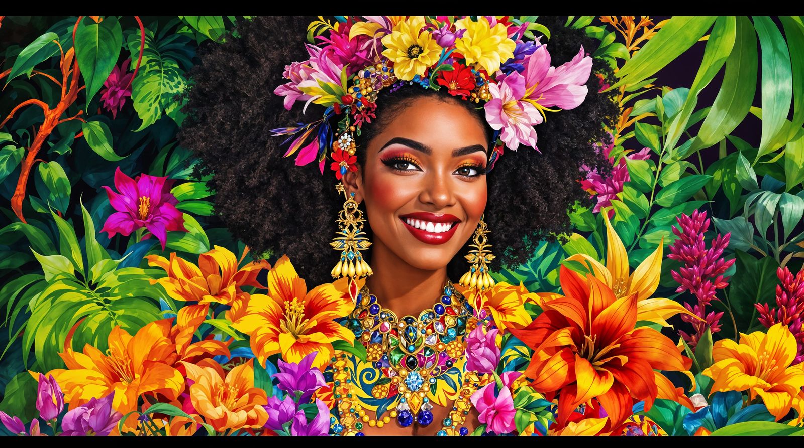 Tropical Beauty in Exotic Bloom